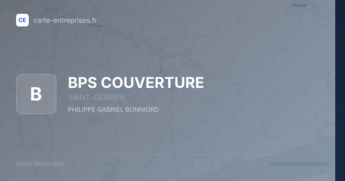 BPS COUVERTURE — 985133602 — fiche entreprise