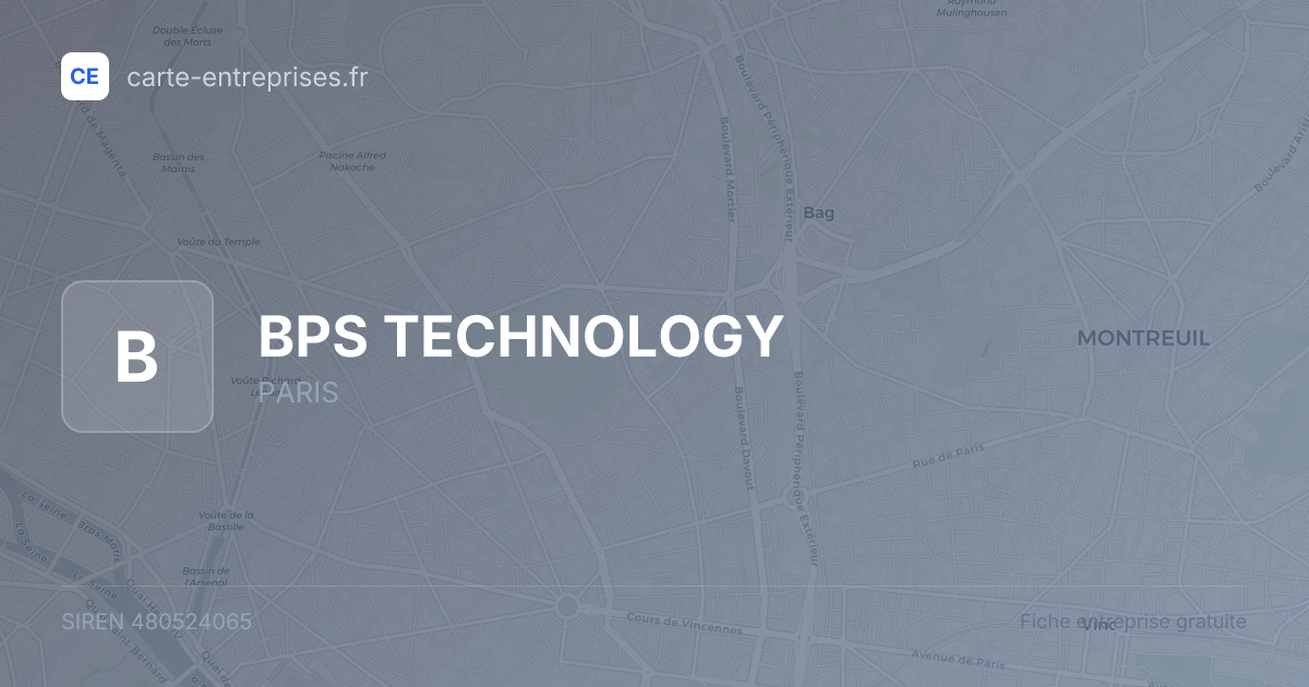 BPS TECHNOLOGY — 480524065 — fiche entreprise