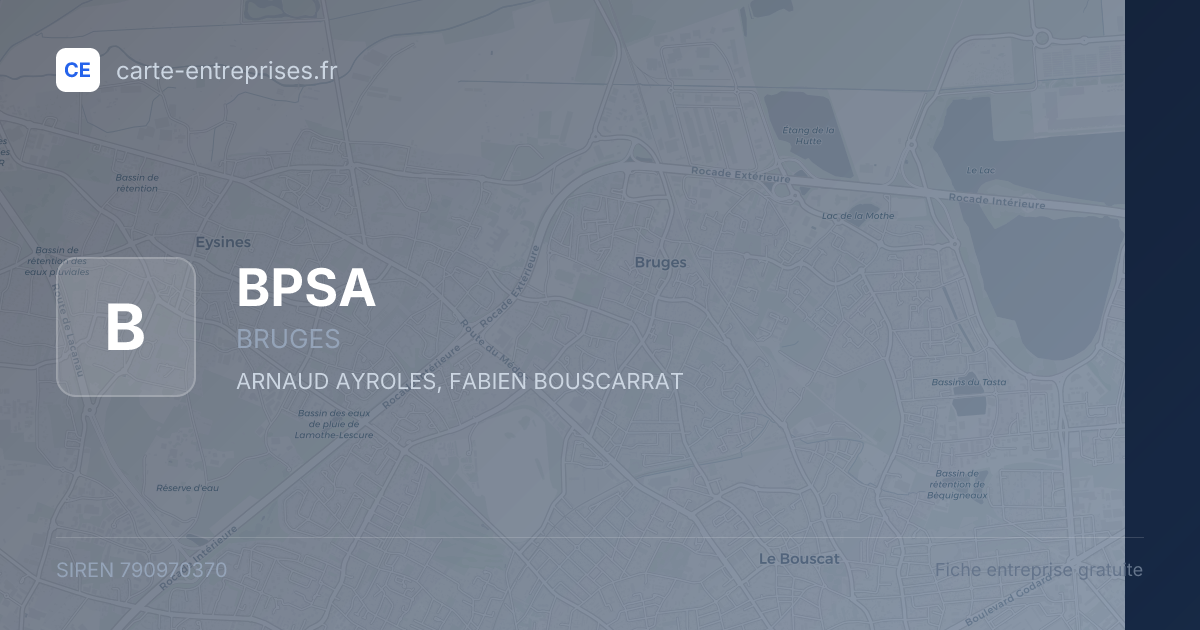 BPSA — 790970370 — fiche entreprise