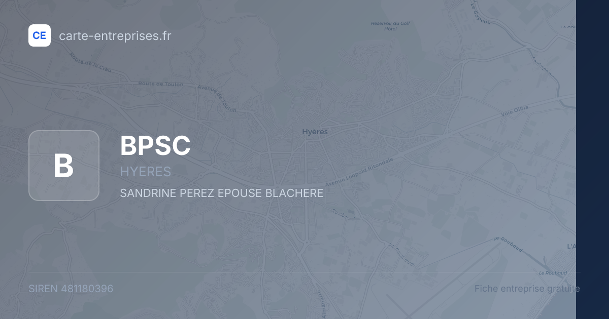 BPSC — 481180396 — fiche entreprise