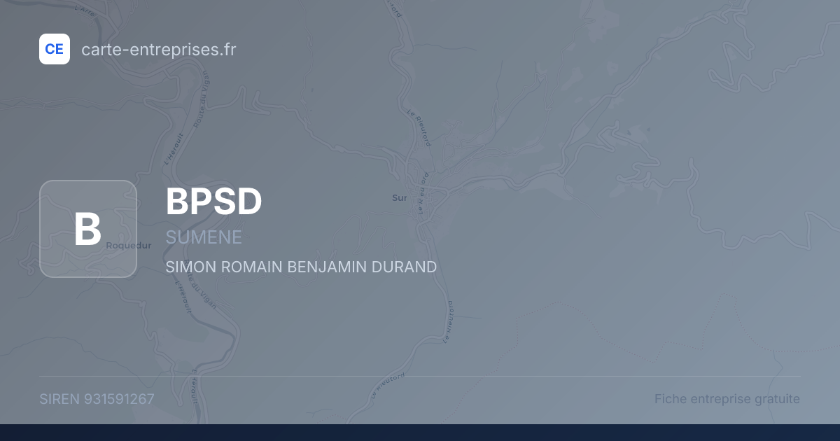 BPSD — 931591267 — fiche entreprise