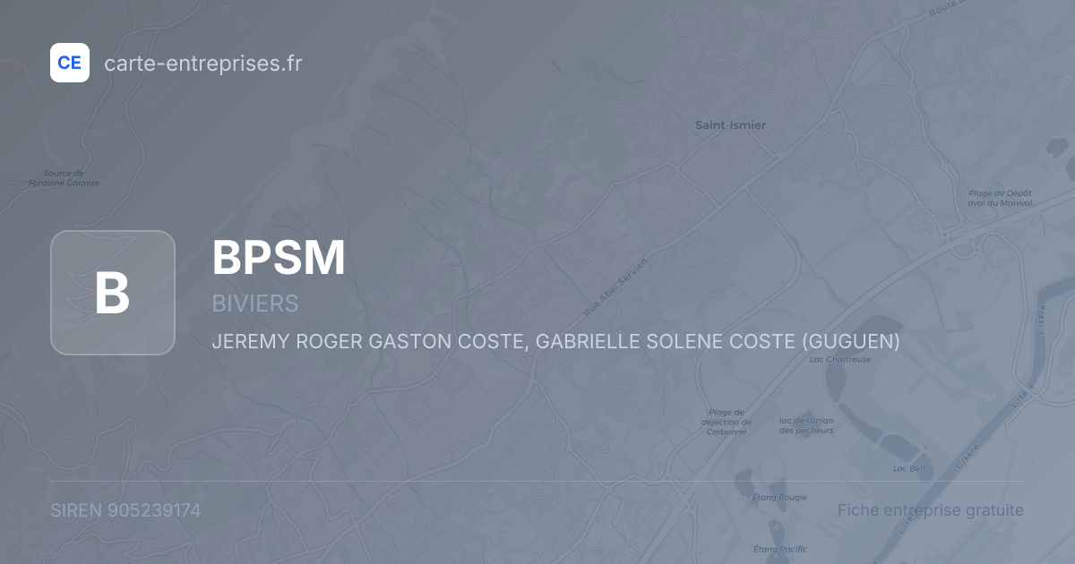BPSM — 905239174 — fiche entreprise