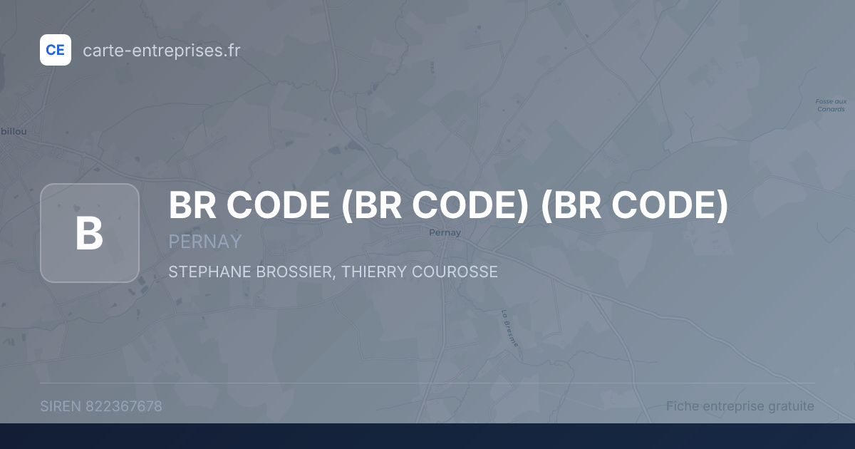 BR CODE (BR CODE) (BR CODE) — 822367678 — fiche entreprise