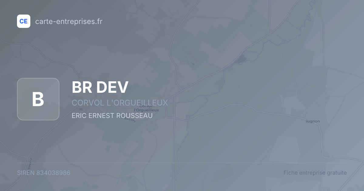 BR DEV — 834038986 — fiche entreprise