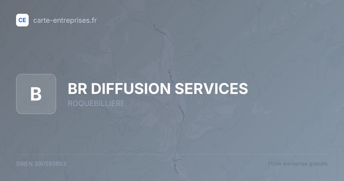 BR DIFFUSION SERVICES — 390593853 — fiche entreprise