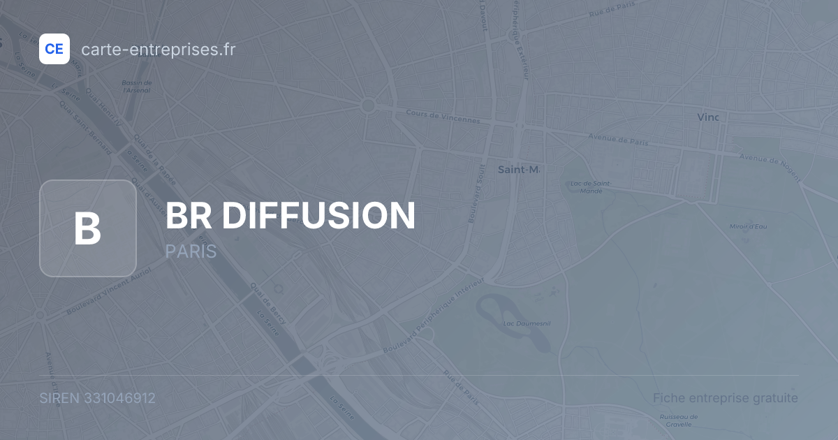 BR DIFFUSION — 331046912 — fiche entreprise
