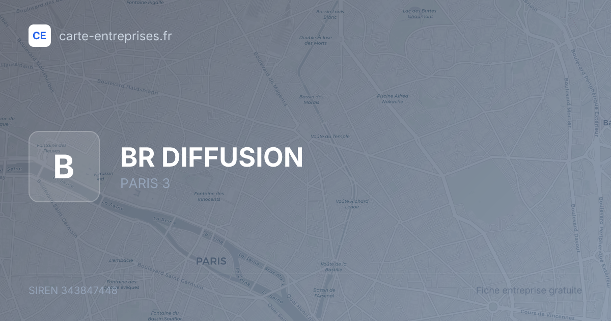BR DIFFUSION — 343847448 — fiche entreprise