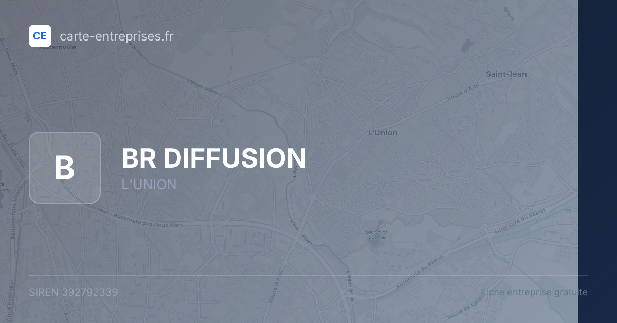 BR DIFFUSION — 392792339 — fiche entreprise