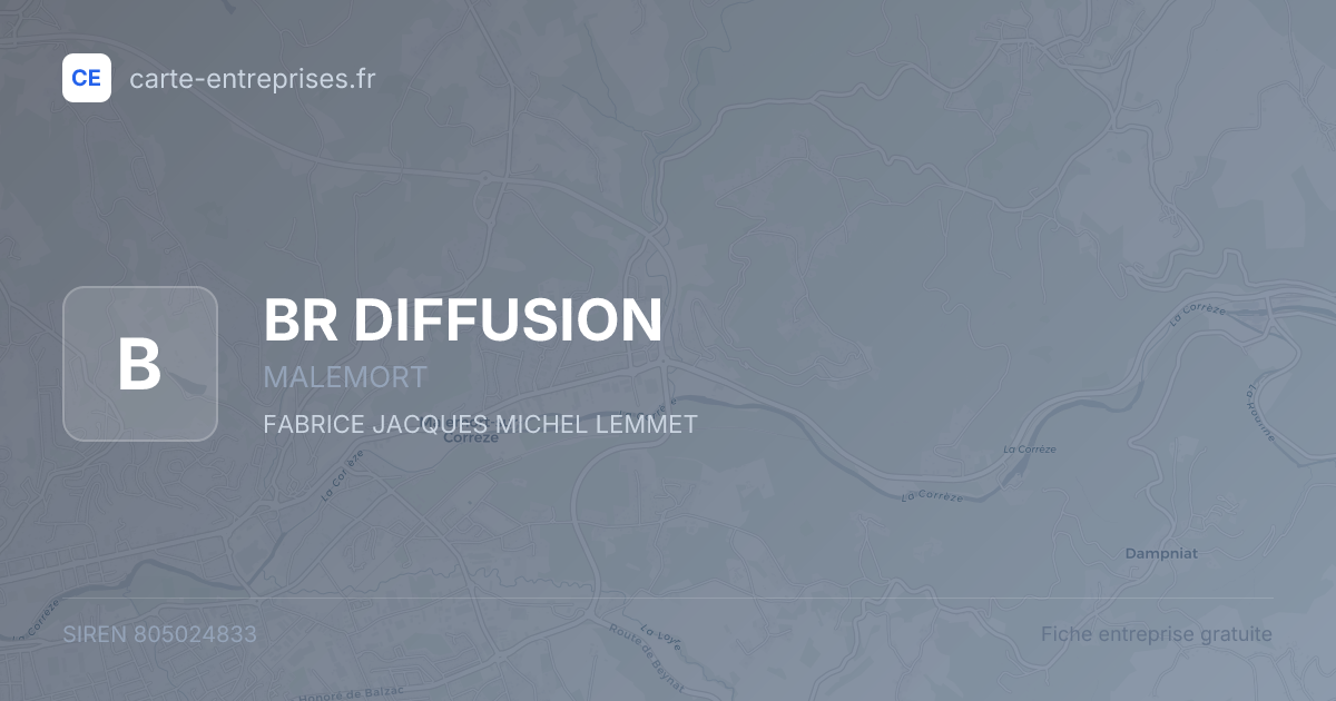 BR DIFFUSION — 805024833 — fiche entreprise