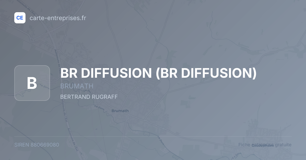 BR DIFFUSION — 880669080 — fiche entreprise