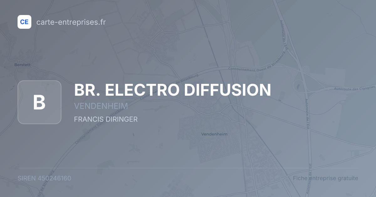 BR. ELECTRO DIFFUSION — 450246160 — fiche entreprise