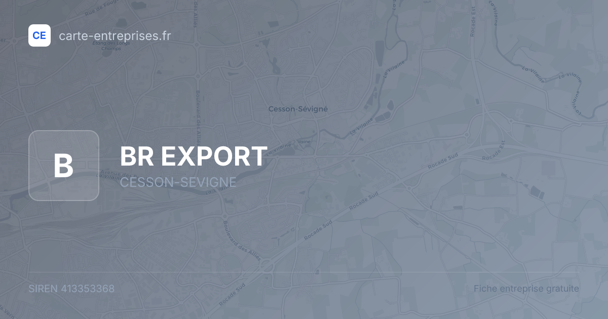 BR EXPORT — 413353368 — fiche entreprise