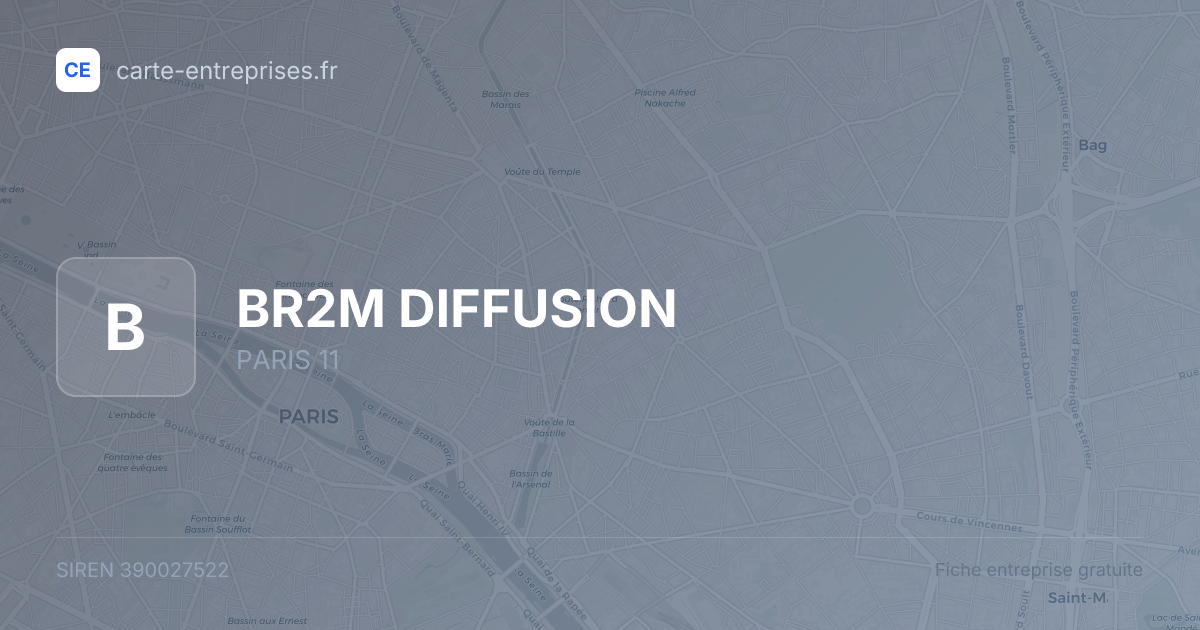 BR2M DIFFUSION — 390027522 — fiche entreprise