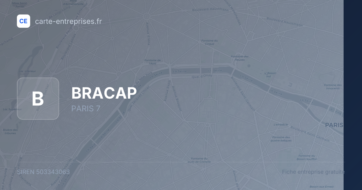 BRACAP — 503343063 — fiche entreprise
