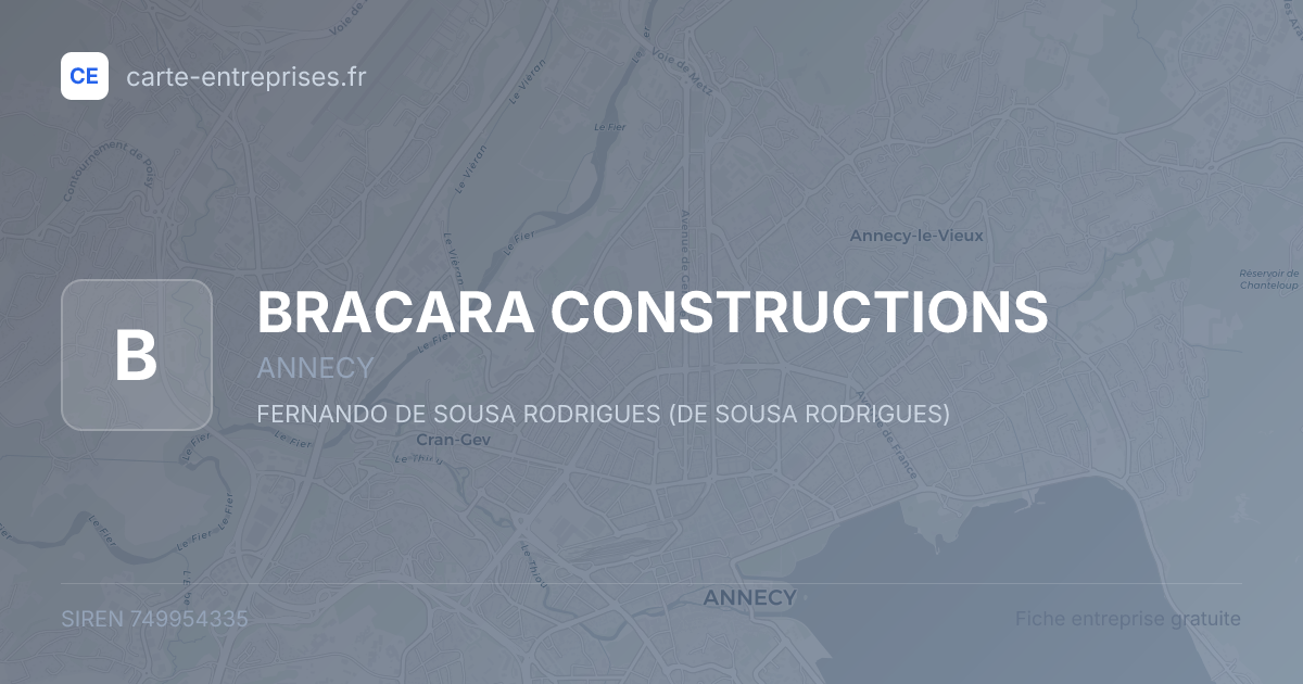 BRACARA CONSTRUCTIONS — 749954335 — fiche entreprise