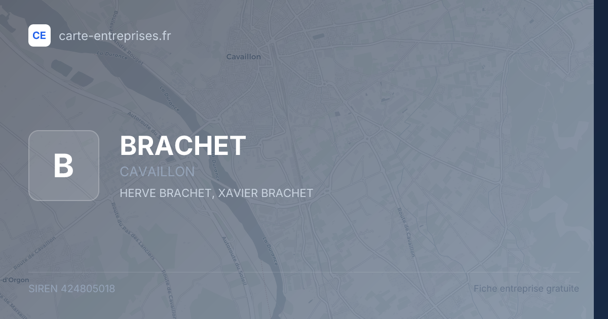 BRACHET — 424805018 — fiche entreprise