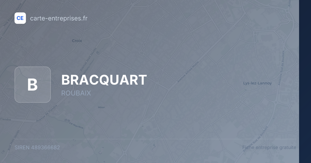 BRACQUART — 489366682 — fiche entreprise
