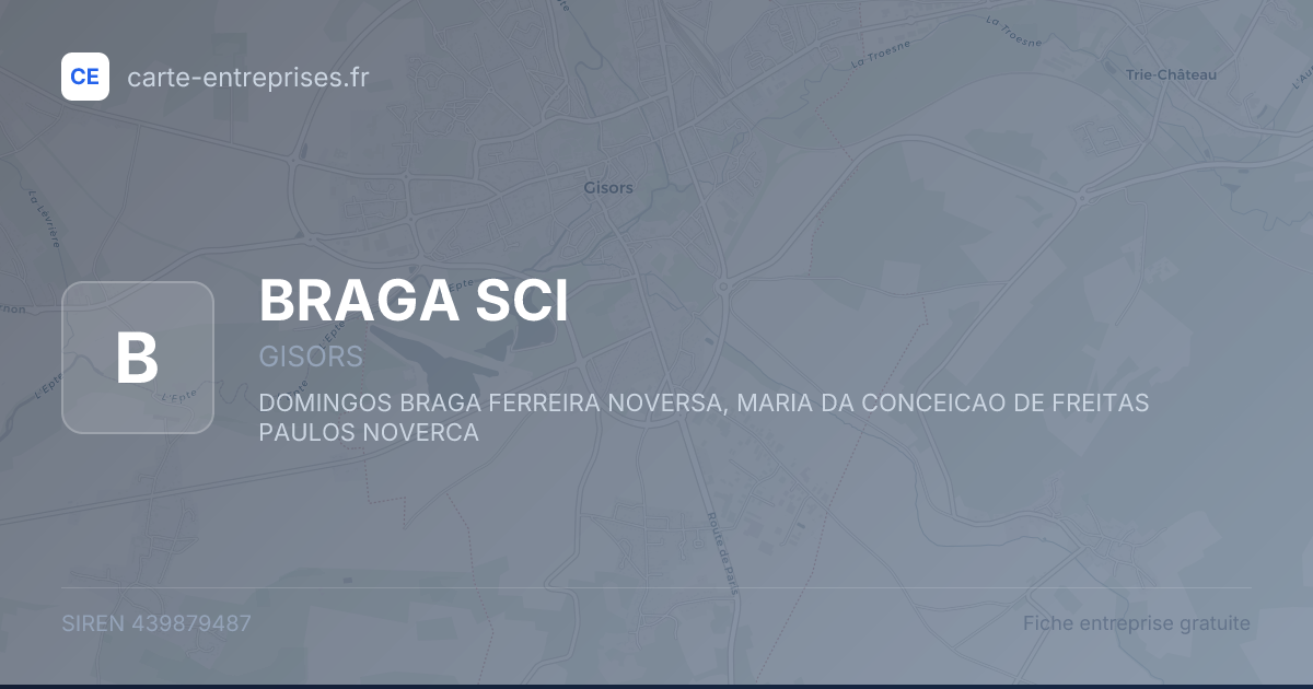 BRAGA SCI — 439879487 — fiche entreprise