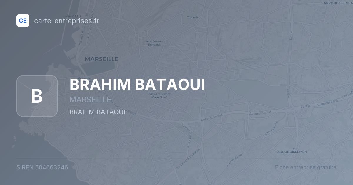 BRAHIM BATAOUI — 504663246 — fiche entreprise