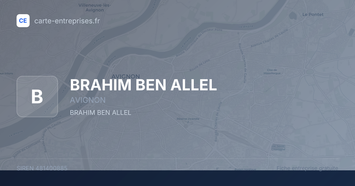 BRAHIM BEN ALLEL — 481400885 — fiche entreprise