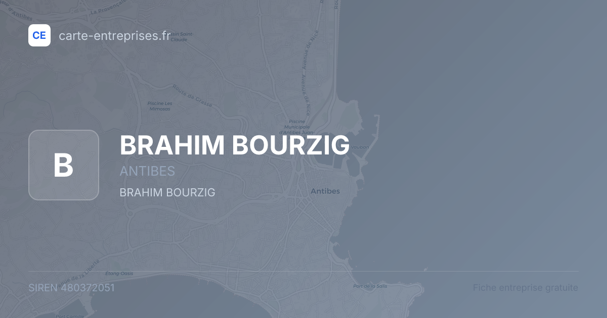 BRAHIM BOURZIG — 480372051 — fiche entreprise
