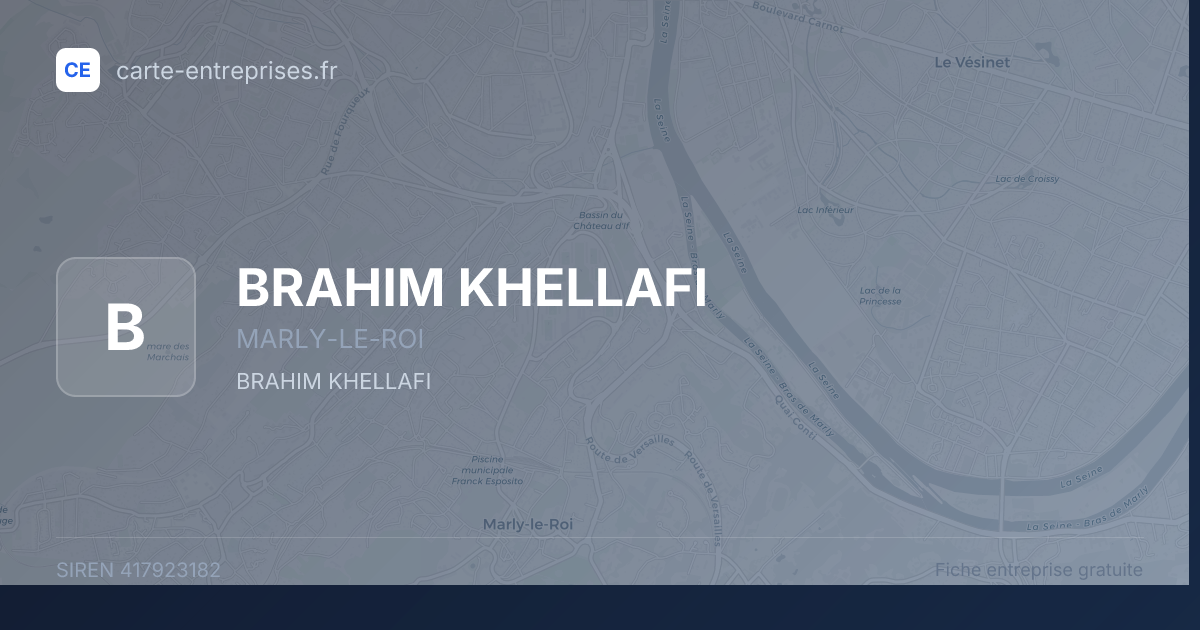 BRAHIM KHELLAFI — 417923182 — fiche entreprise