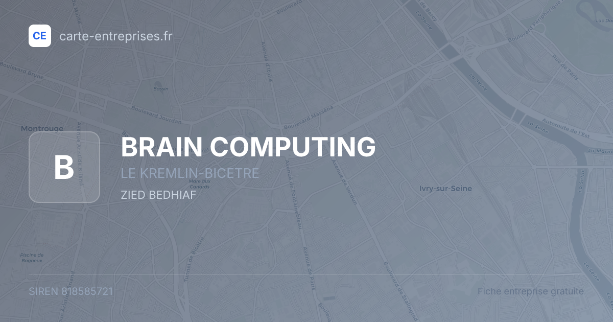 BRAIN COMPUTING — 818585721 — fiche entreprise