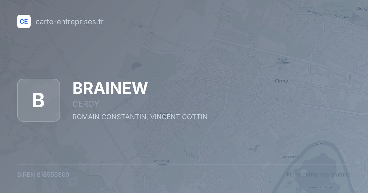BRAINEW — 818559809 — fiche entreprise