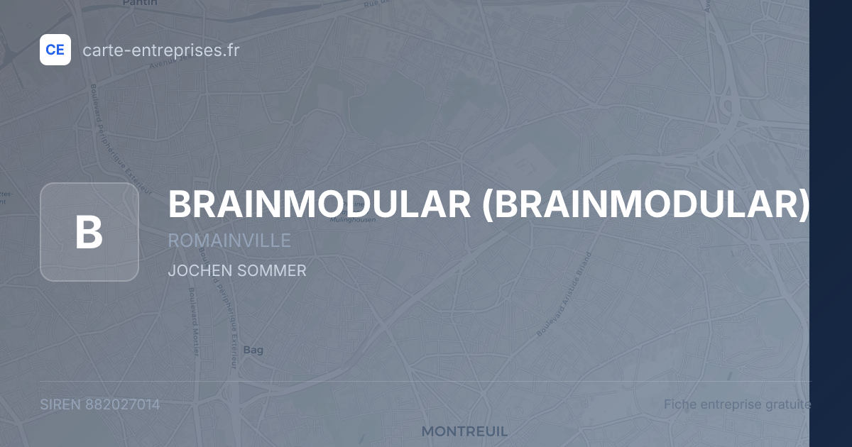 BRAINMODULAR — 882027014 — fiche entreprise