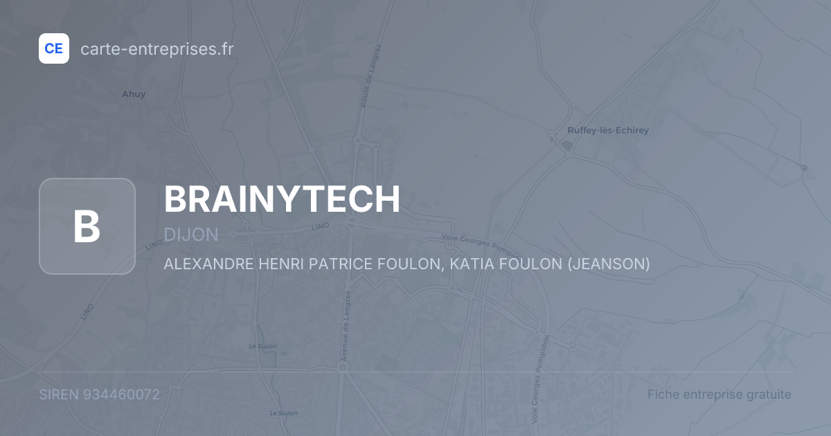 BRAINYTECH — 934460072 — fiche entreprise
