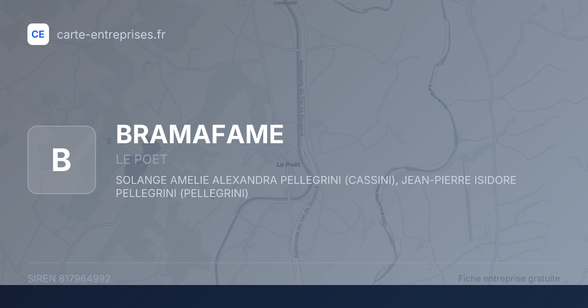 BRAMAFAME — 817964992 — fiche entreprise