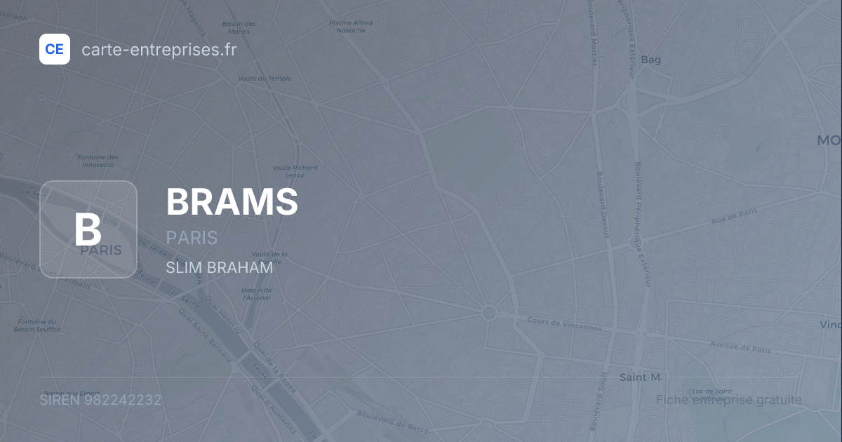 BRAMS — 982242232 — fiche entreprise