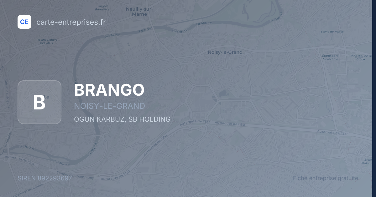 BRANGO — 892293697 — fiche entreprise