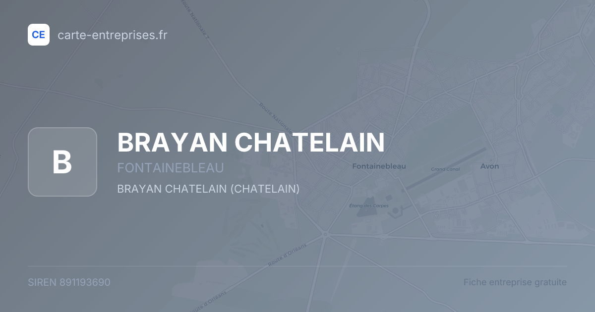 BRAYAN CHATELAIN — 891193690 — fiche entreprise