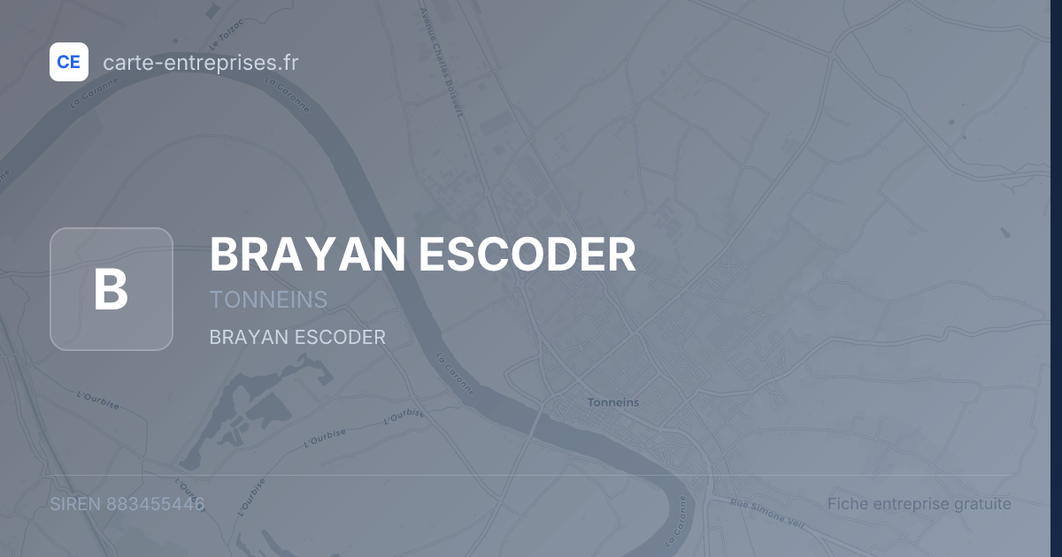 BRAYAN ESCODER — 883455446 — fiche entreprise