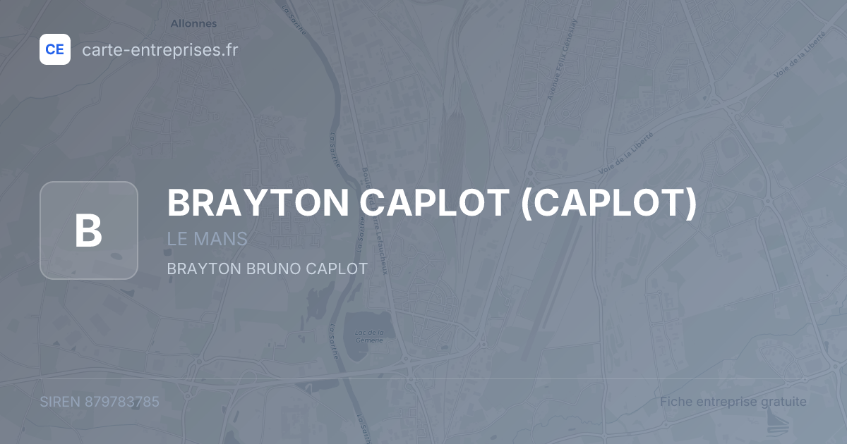 BRAYTON CAPLOT (CAPLOT) — 879783785 — fiche entreprise