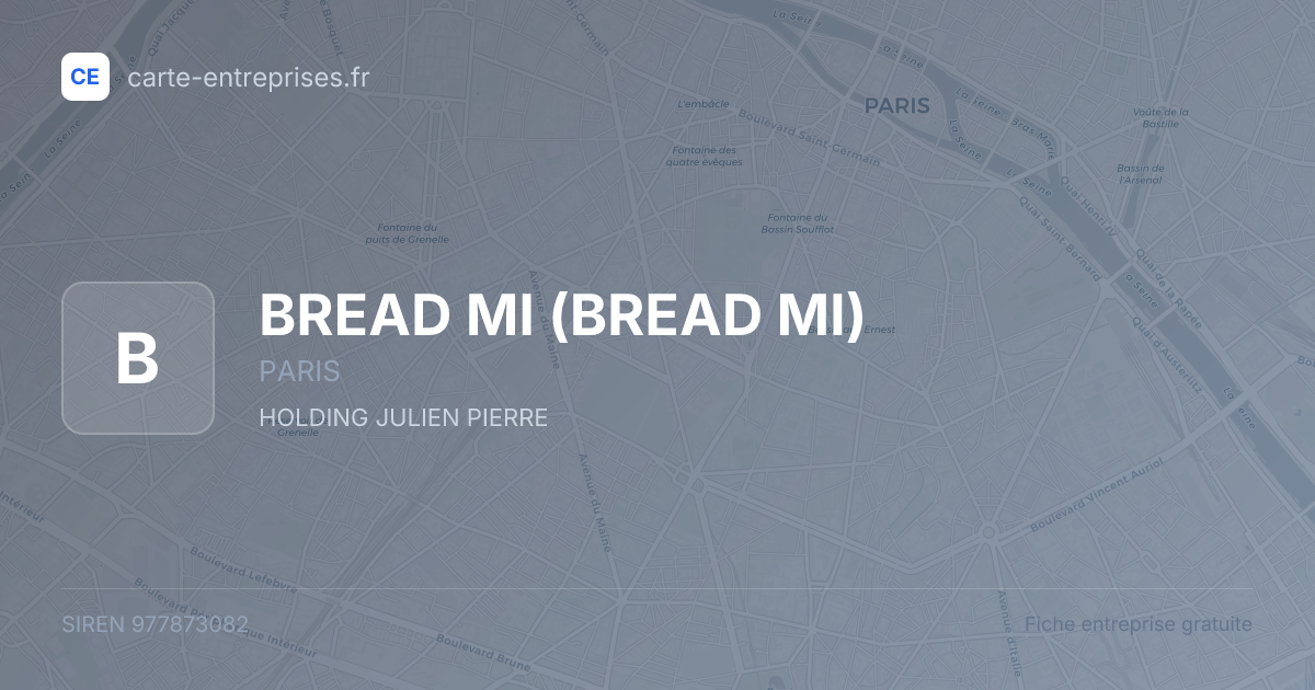 BREAD MI — 977873082 — fiche entreprise