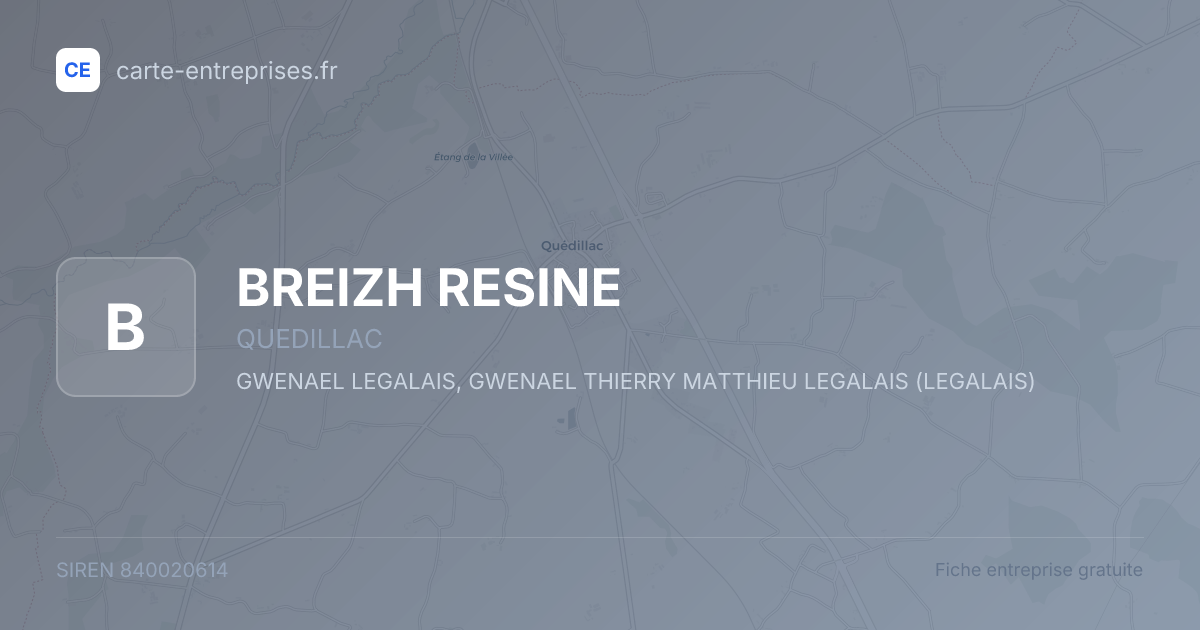 BREIZH RESINE — 840020614 — fiche entreprise