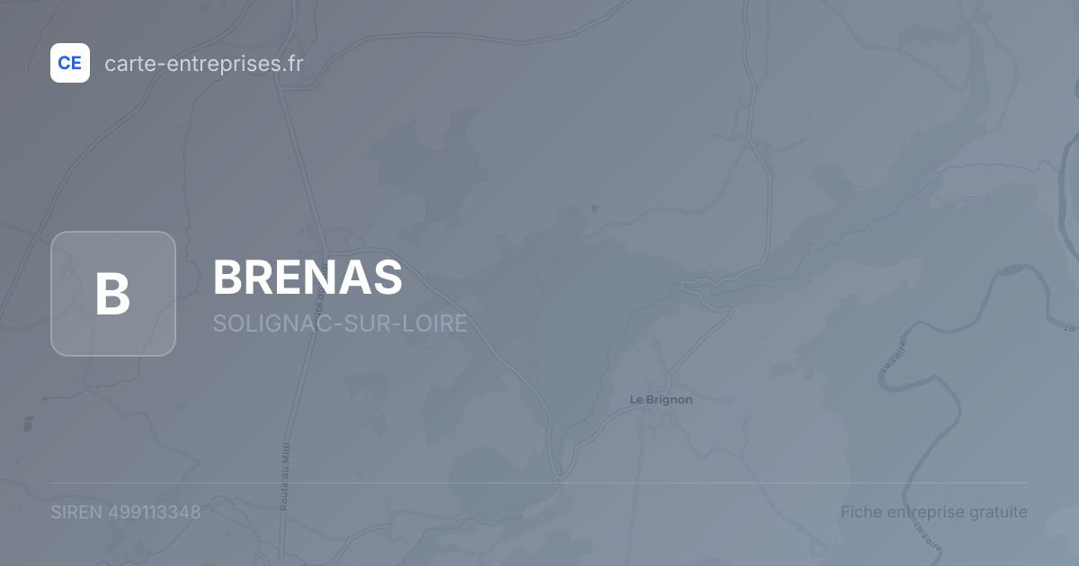 BRENAS — 499113348 — fiche entreprise