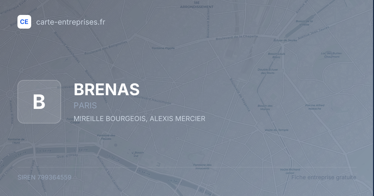 BRENAS — 799364559 — fiche entreprise