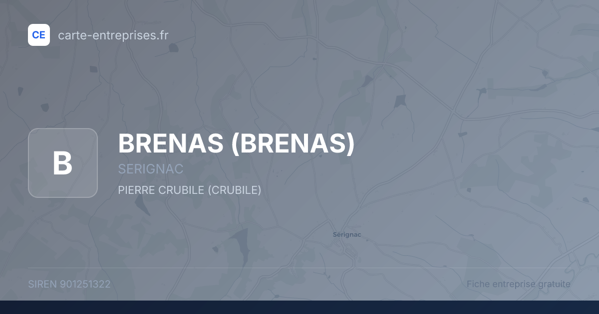 BRENAS — 901251322 — fiche entreprise