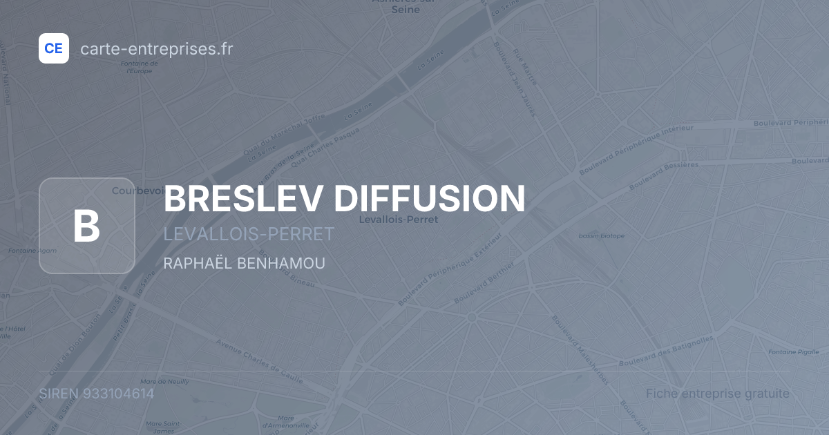 BRESLEV DIFFUSION — 933104614 — fiche entreprise