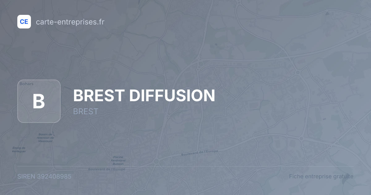 BREST DIFFUSION — 392408985 — fiche entreprise