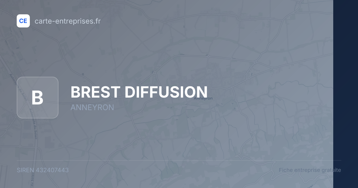 BREST DIFFUSION — 432407443 — fiche entreprise