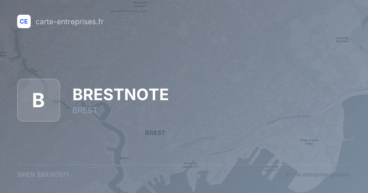 BRESTNOTE — 989397971 — fiche entreprise