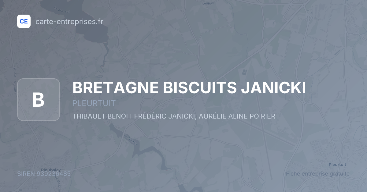 BRETAGNE BISCUITS JANICKI — 939236485 — fiche entreprise