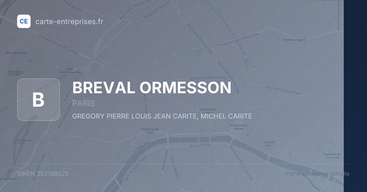 BREVAL ORMESSON — 352199525 — fiche entreprise