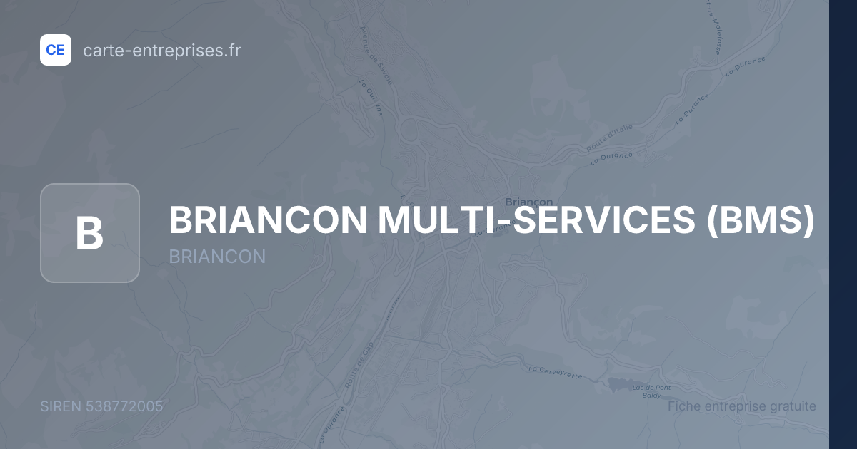 BRIANCON MULTI-SERVICES (BMS) — 538772005 — fiche entreprise