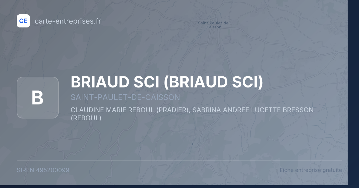 BRIAUD SCI — 495200099 — fiche entreprise