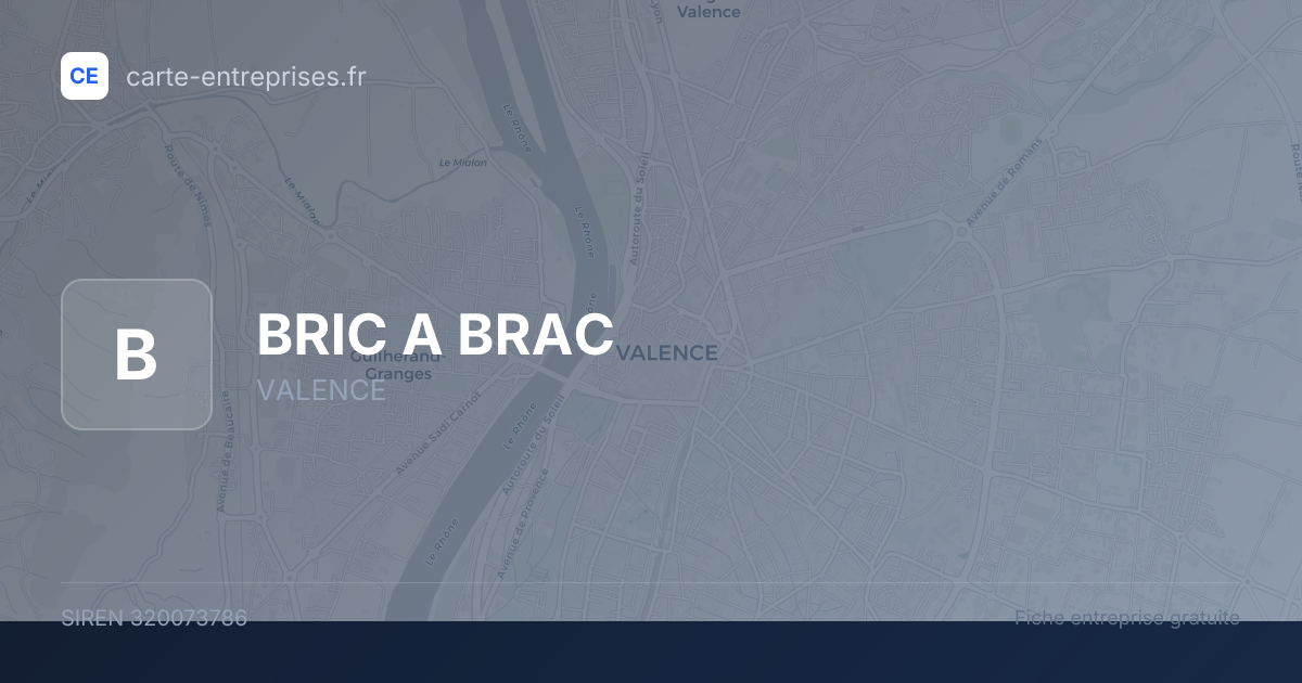 BRIC A BRAC — 320073786 — fiche entreprise